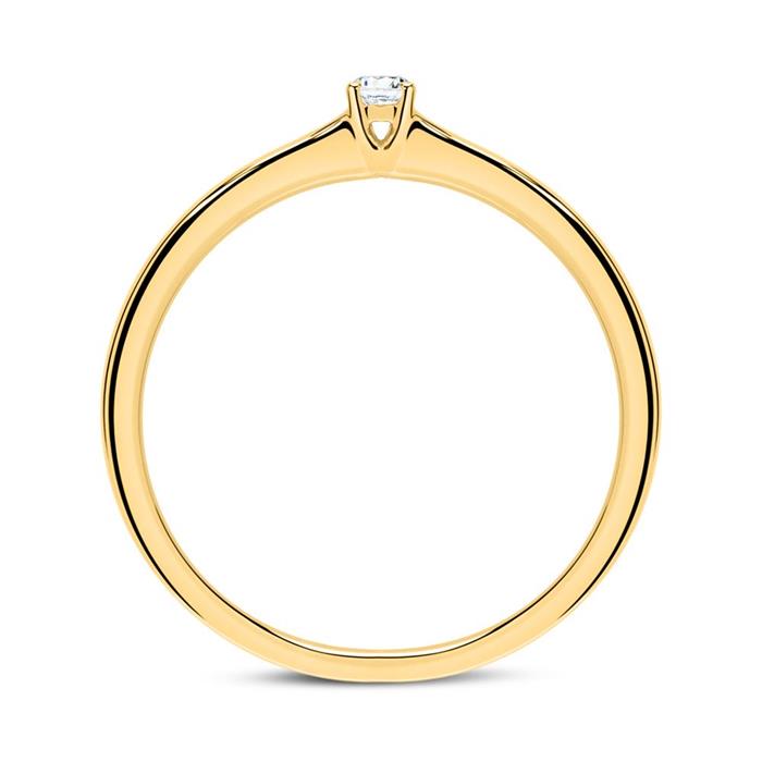 Ring in 18k goud met Diamant 0,05 ct.