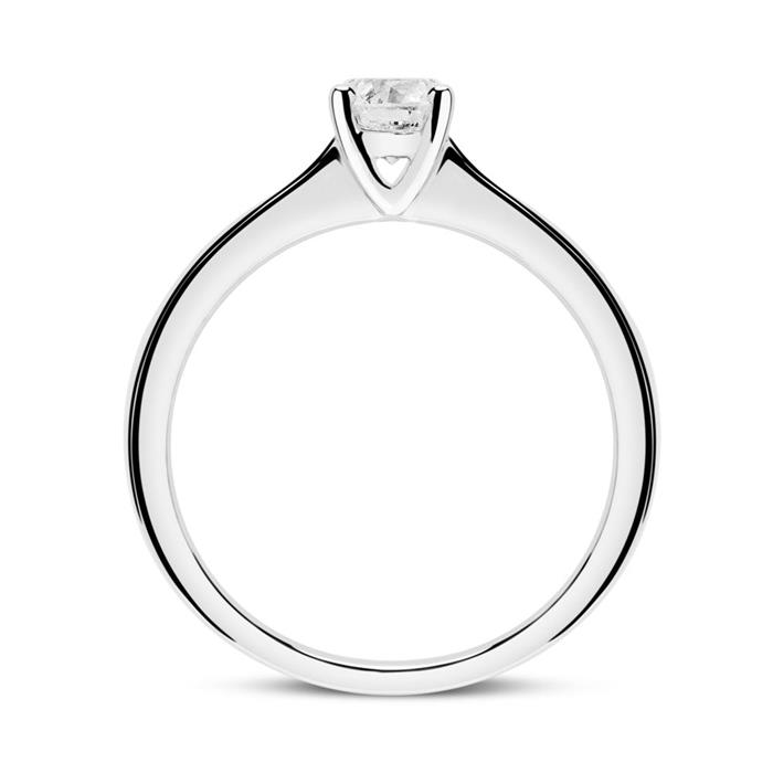 Ring in 18ct white gold with diamond 0,50 ct.