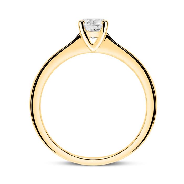 18ct gold ring with diamond 0,50 ct.
