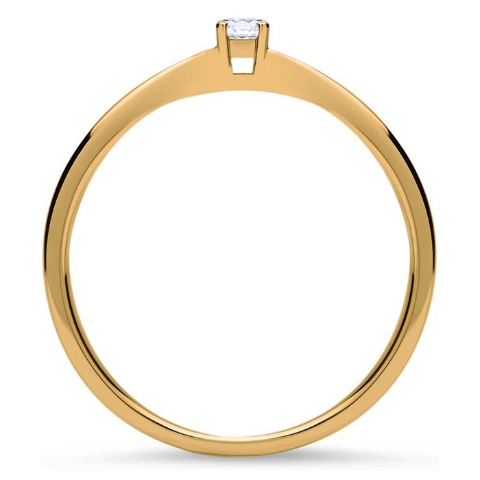 Ring aus 750er Gold mit Diamant 0,05 ct.