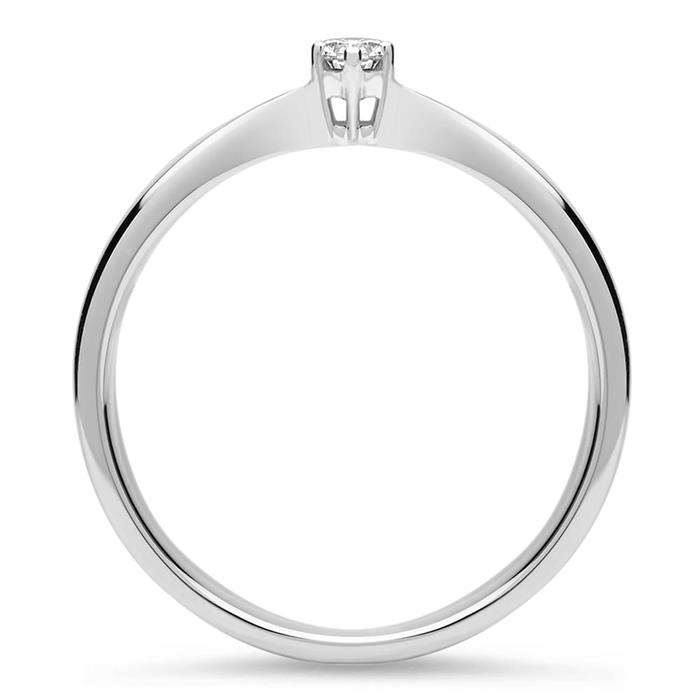 Ring aus 750er Weißgold mit Diamant 0,05 ct.