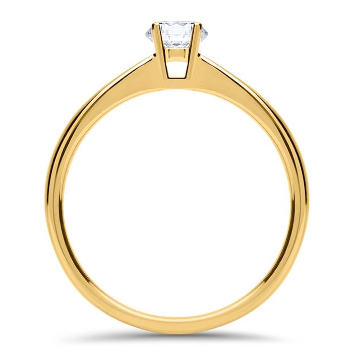 Ring aus 750er Gold mit Brillant 0,25 ct.