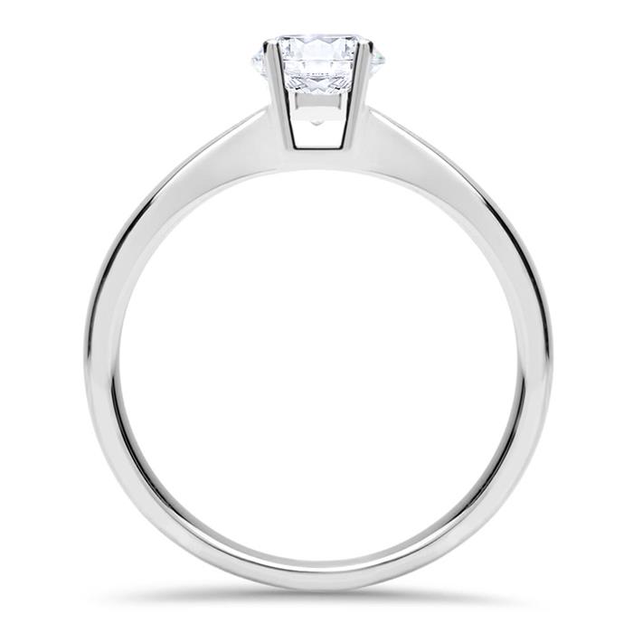 18k witgouden verlovingsring met Diamant 0.50 ct.