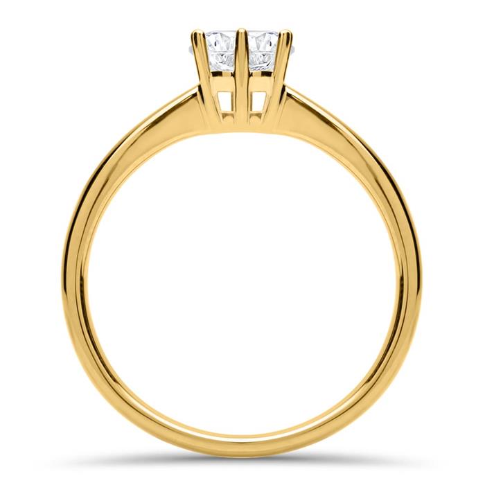 18 karaat gouden verlovingsring met Diamant 0.50 ct.