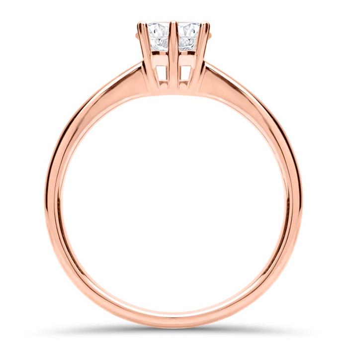 Ring aus 750er Roségold mit Diamant 0,50 ct.