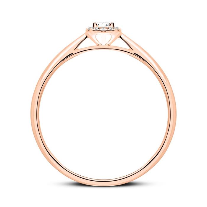 Ring aus 750er Roségold mit Diamanten