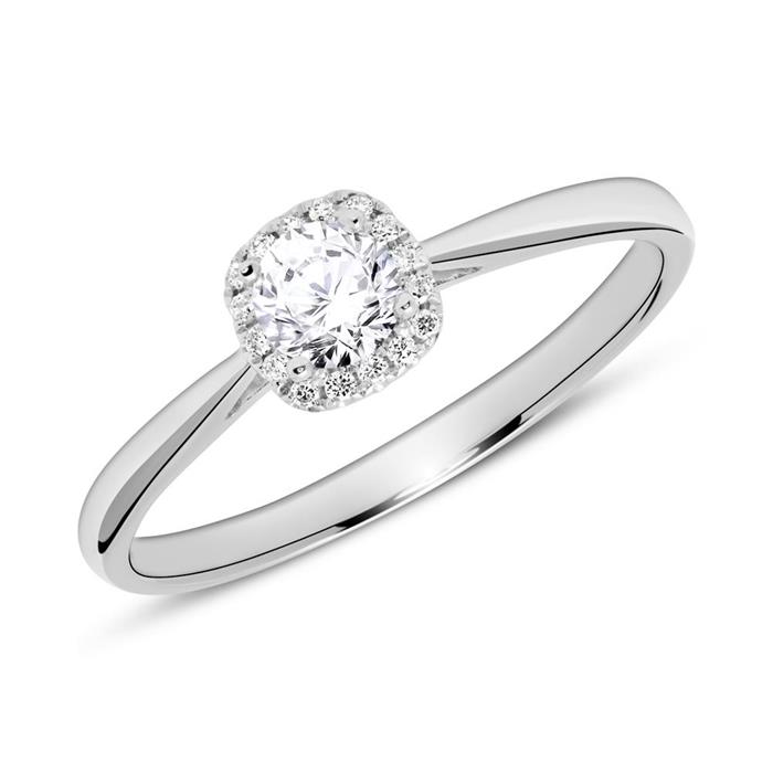 950 Platinum Engagement Ring with Diamonds