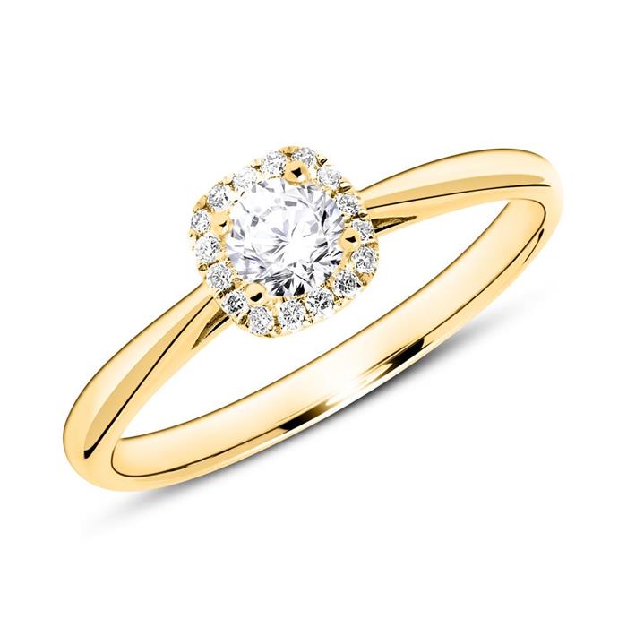 18ct gold ring with diamonds