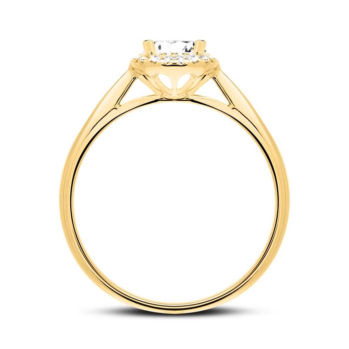 18ct gold engagement ring with diamonds