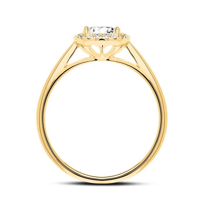 18 karaat gouden ring met Diamanten