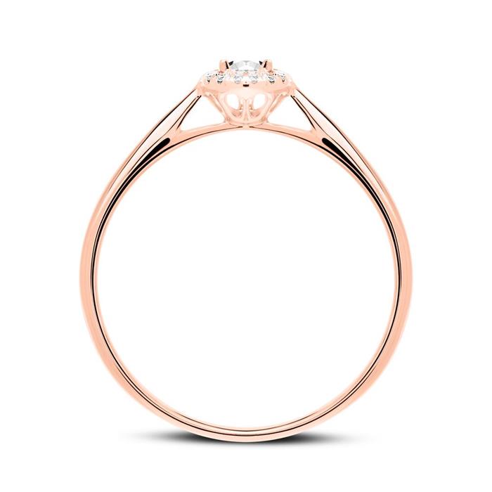 Ring aus 18K Roségold mit Diamanten
