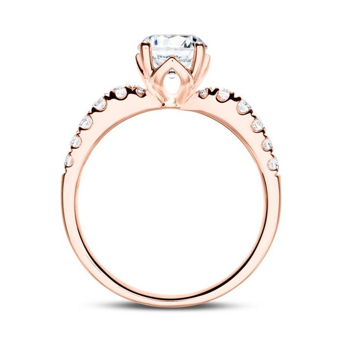 Ring aus 18-karätigem Roségold mit Diamanten