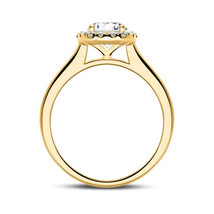 750er Gold Verlobungsring mit Diamanten