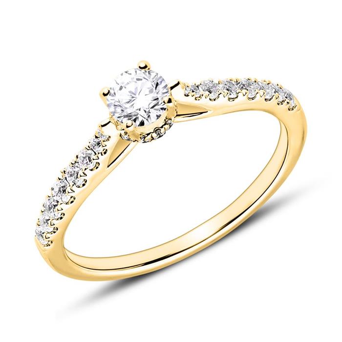 18-Karat Gold Ring With Diamonds