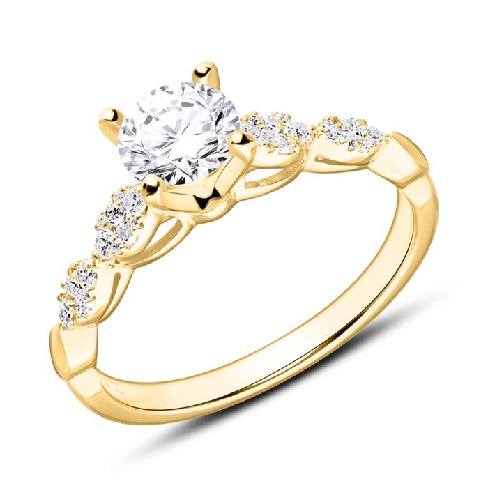 18ct gold ring with diamonds