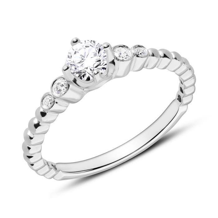 Ring In 18ct White Gold With Diamonds