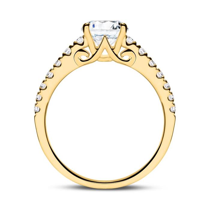 18ct gold engagement ring with diamonds