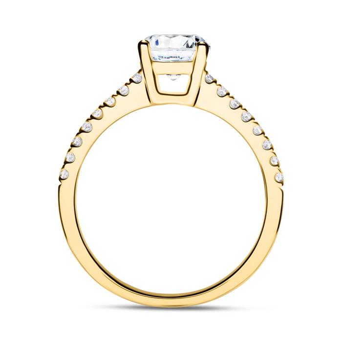 Verlobungsring aus 750er Gold mit Diamanten