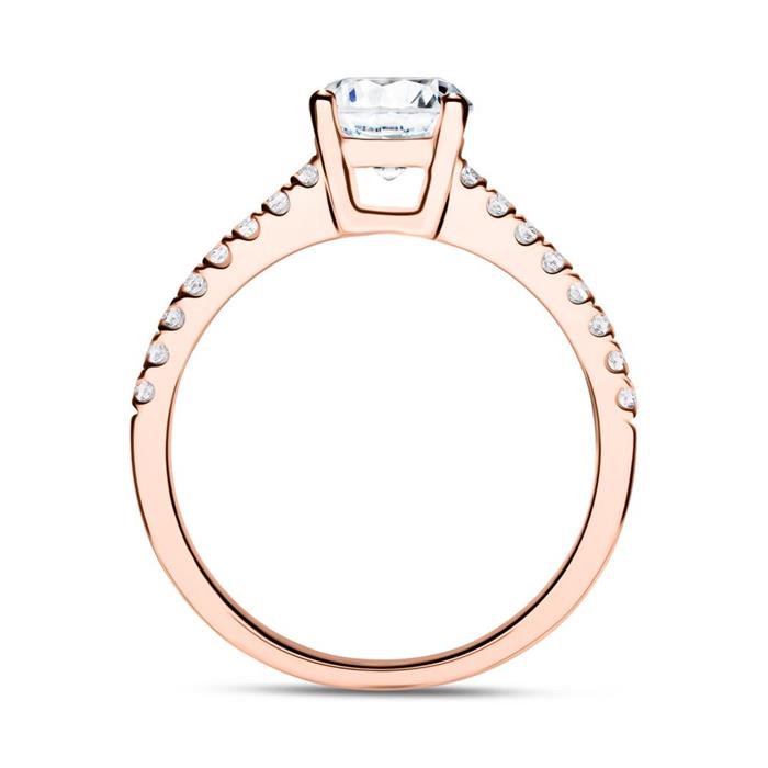 Ring In 18ct Rose Gold With Diamonds