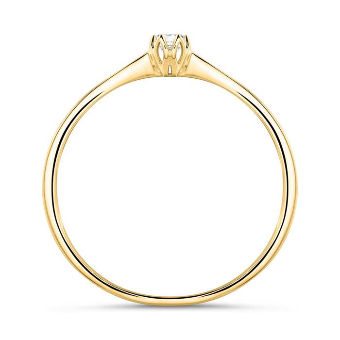 Verlobungsring aus 18K Gold mit Diamant