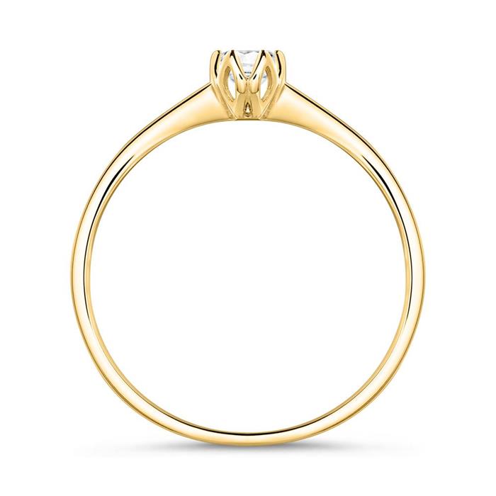 Verlobungsring aus 750er Gold mit Diamant