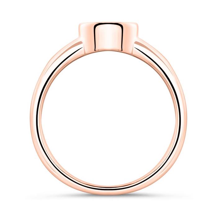 Solitaire ring in 18ct rose gold with diamond