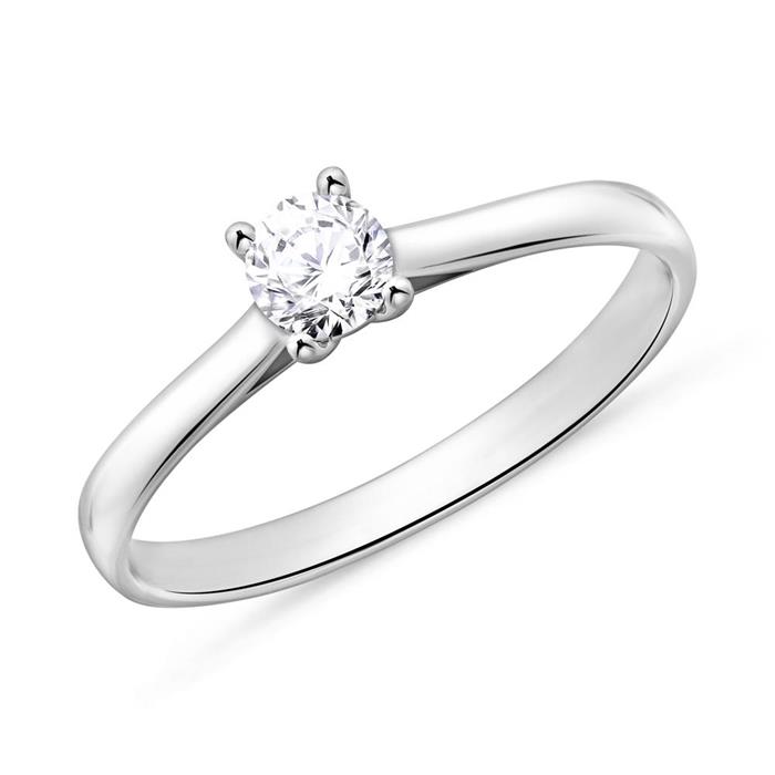 Diamond ring in 14ct white gold