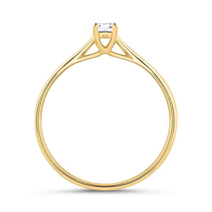 18ct gold solitaire ring with diamond