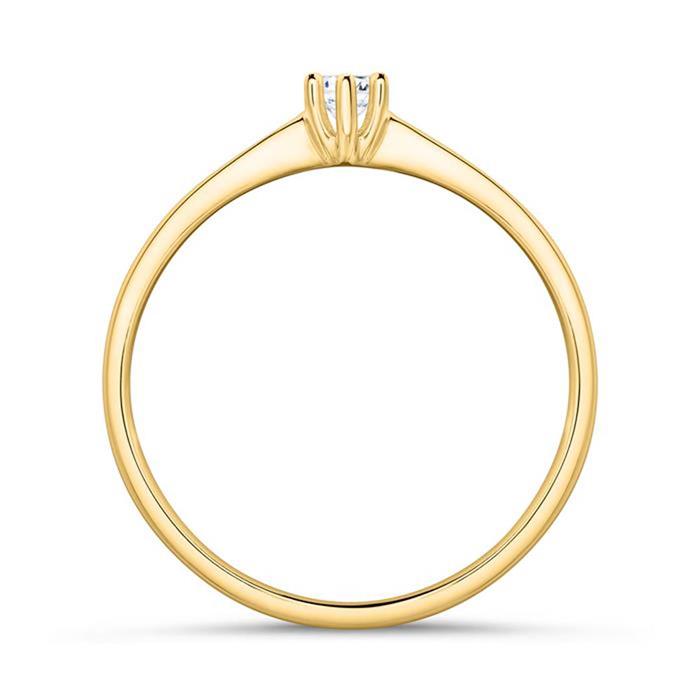 14k gouden Diamanten ring