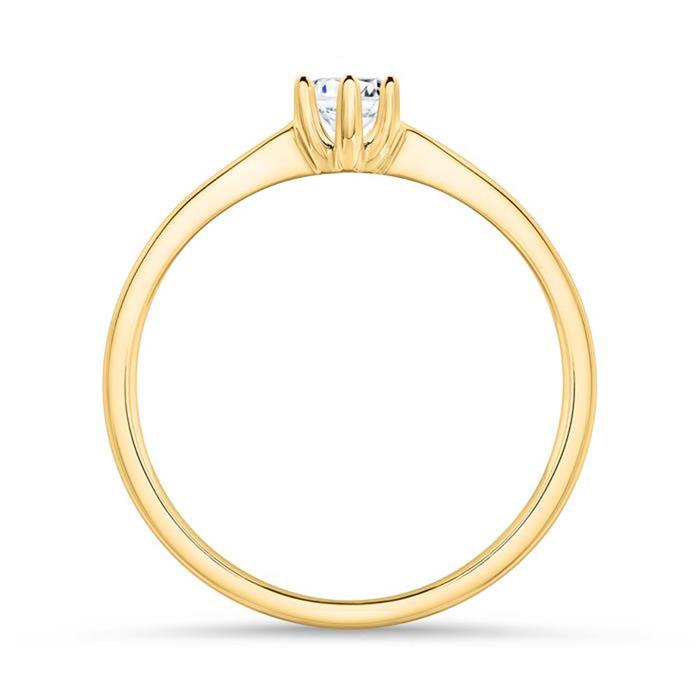 14k gouden Diamanten ring