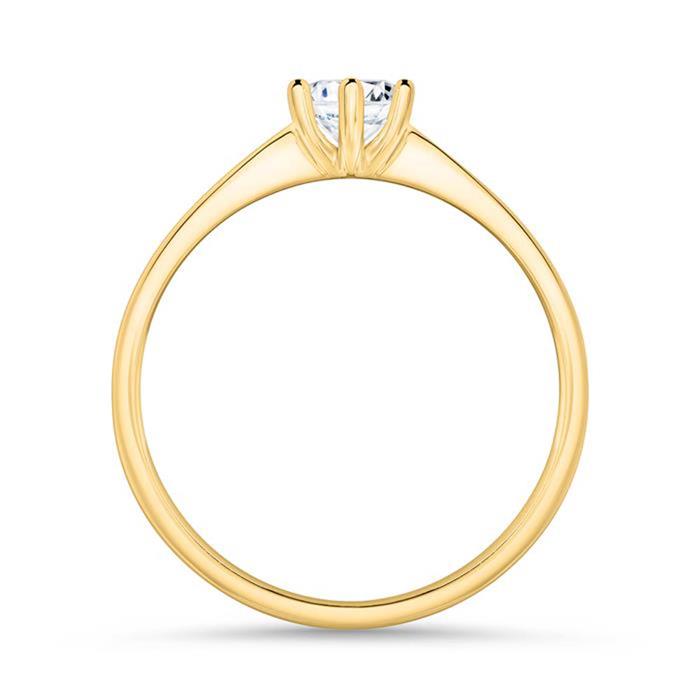 Diamond ring in 14-carat gold
