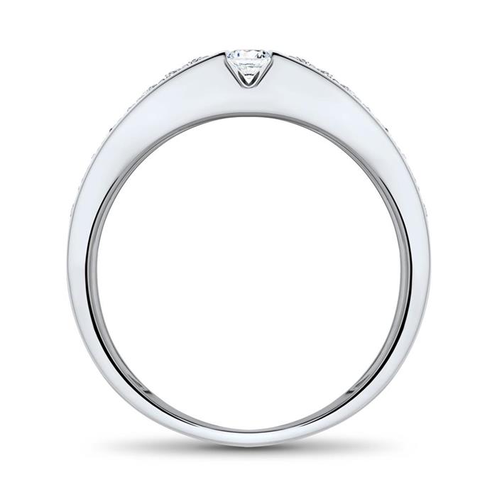 Diamantbesetzter Ring aus 950er Platin