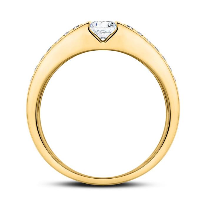 Diamantbesetzter Ring aus 18-karätigem Gold