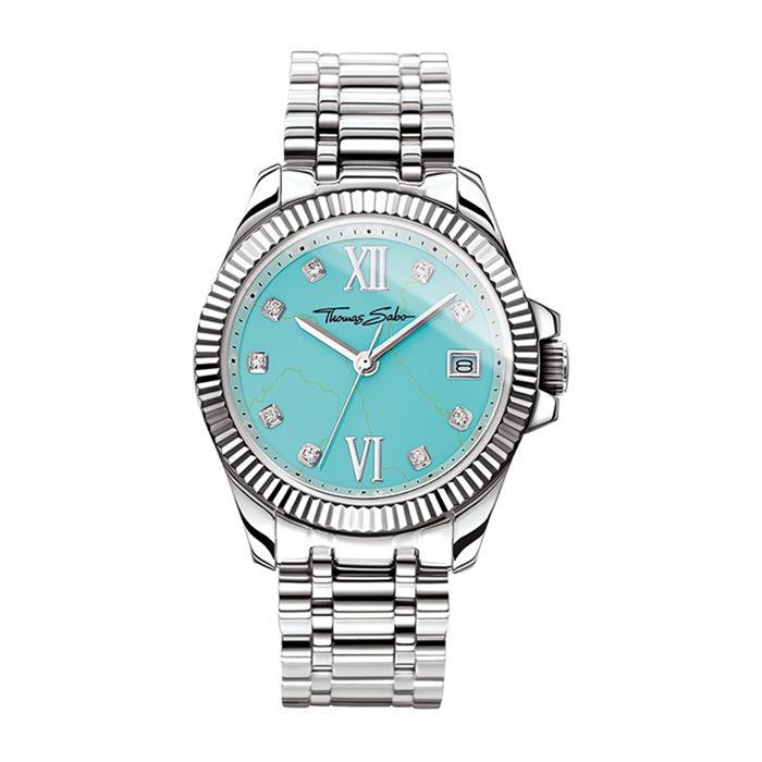 Reloj divine para mujer en acero inoxidable con circonita c&#xFA;bica