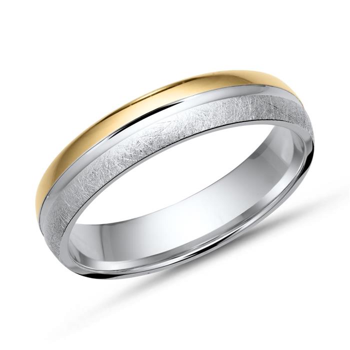 Wedding rings 14ct yellow-white gold with diamond