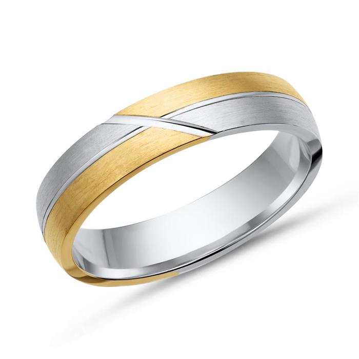 Wedding rings 8ct yellow-white gold with diamond