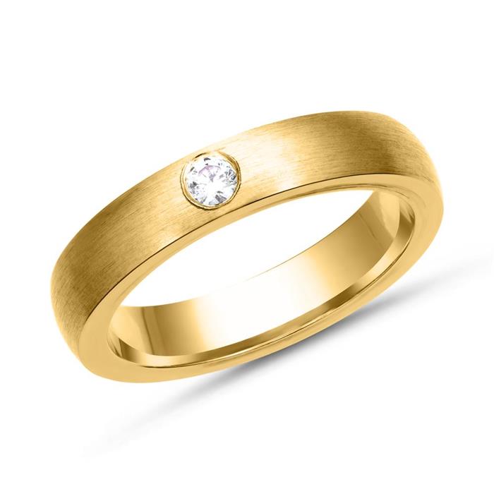 Wedding rings 18ct yellow gold with diamond
