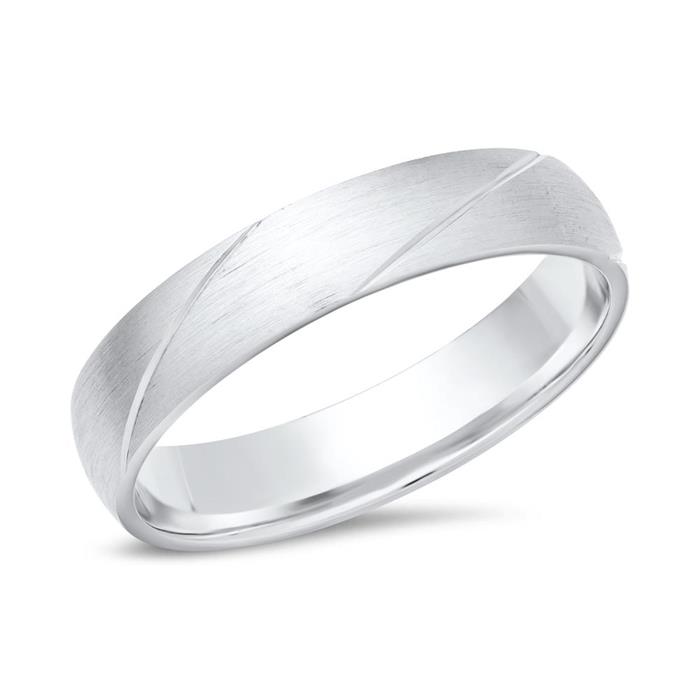 Wedding rings 14ct white gold with diamond