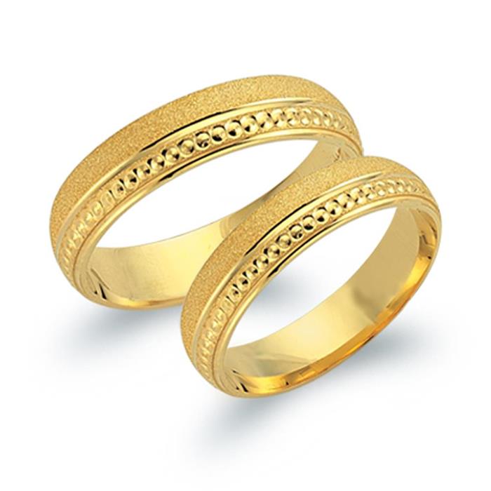 Wedding rings 14ct yellow gold