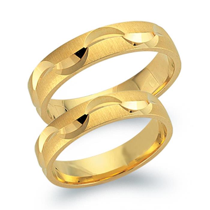 Wedding rings 14ct yellow gold