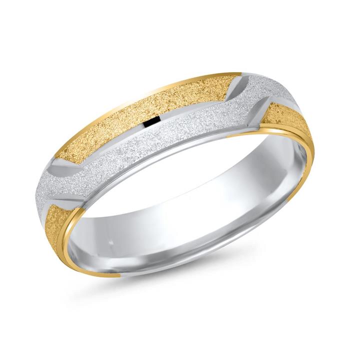 Wedding rings 18ct yellow-white gold