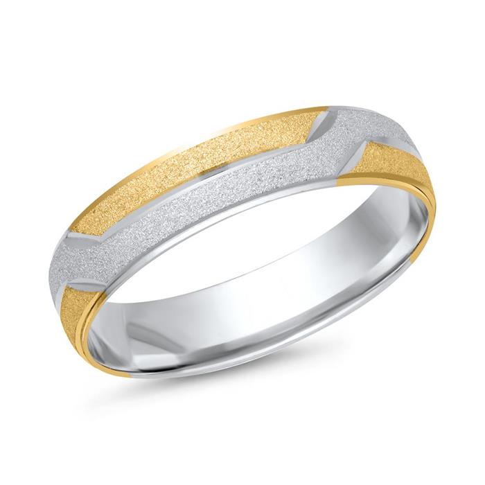 Wedding rings 18ct yellow-white gold