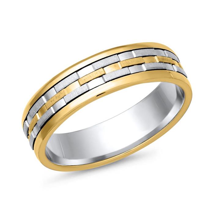 Wedding rings 18ct yellow-white gold