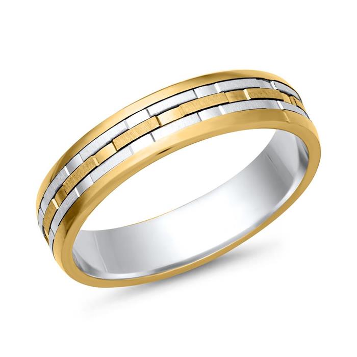 Wedding rings 14ct yellow-white gold