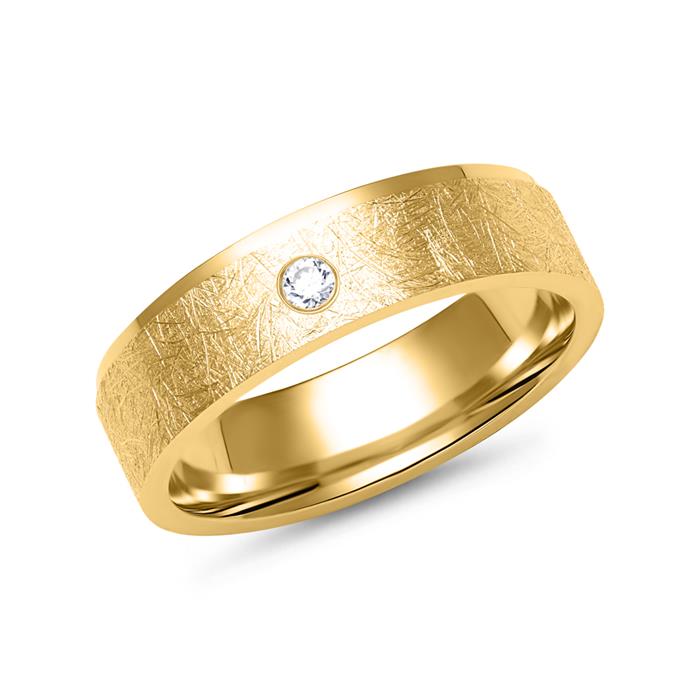 Wedding rings 8ct yellow gold with diamond