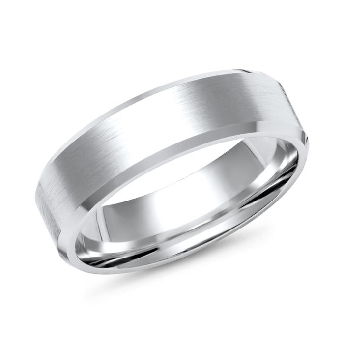 Wedding rings 18ct white gold with diamond