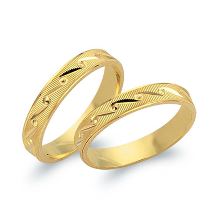 Wedding rings 8ct yellow gold