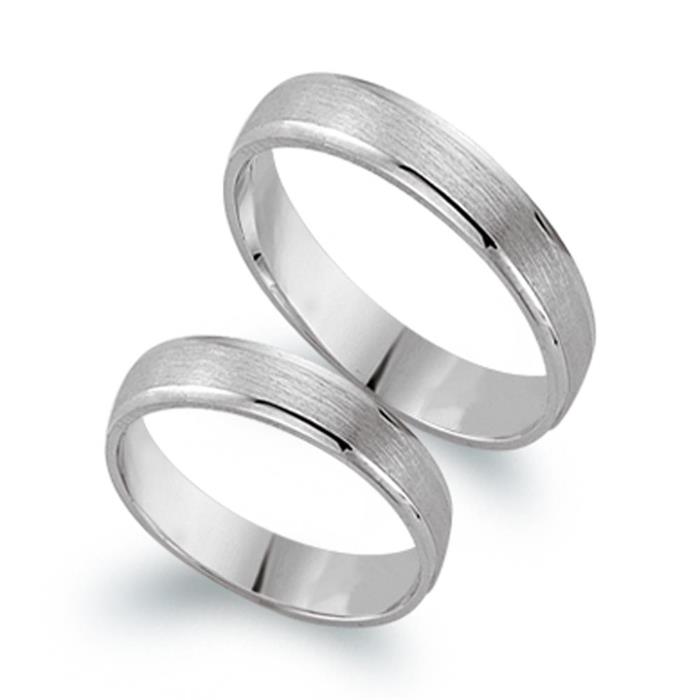 Wedding rings 14ct white gold