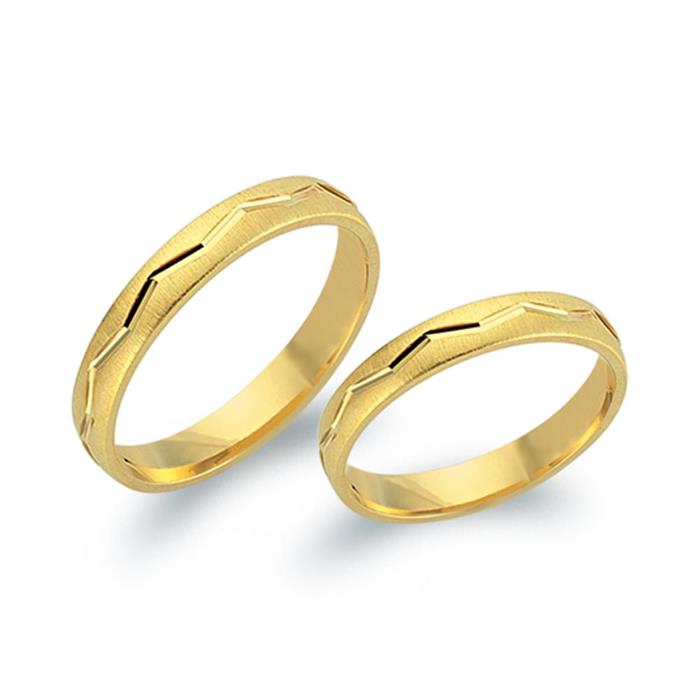 Wedding rings 8ct yellow gold