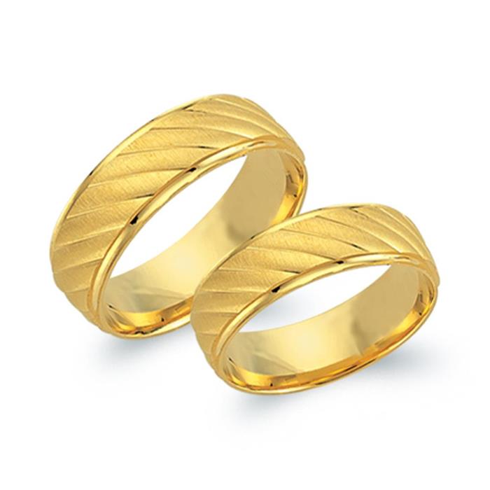 Wedding rings 14ct yellow gold